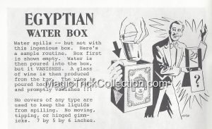 MAK Magic Egyptian Water Box Instruction Sheet