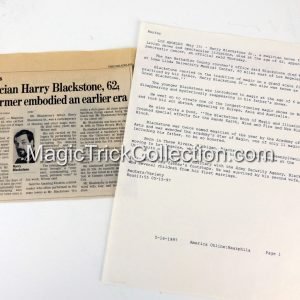 Harry Blackstone Jr Lot of Original Magician Memorabilia - Rare Find!