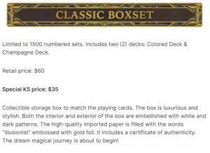 After Sound Classic Boxset Collectible Playing Cards Limited Edition