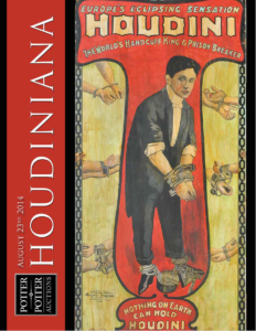 Potter & Potter Auctions Houdiniana Magic Auction Catalog