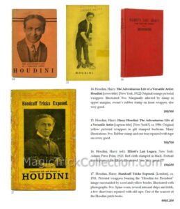 Potter & Potter Auctions Houdiniana Magic Auction Catalog